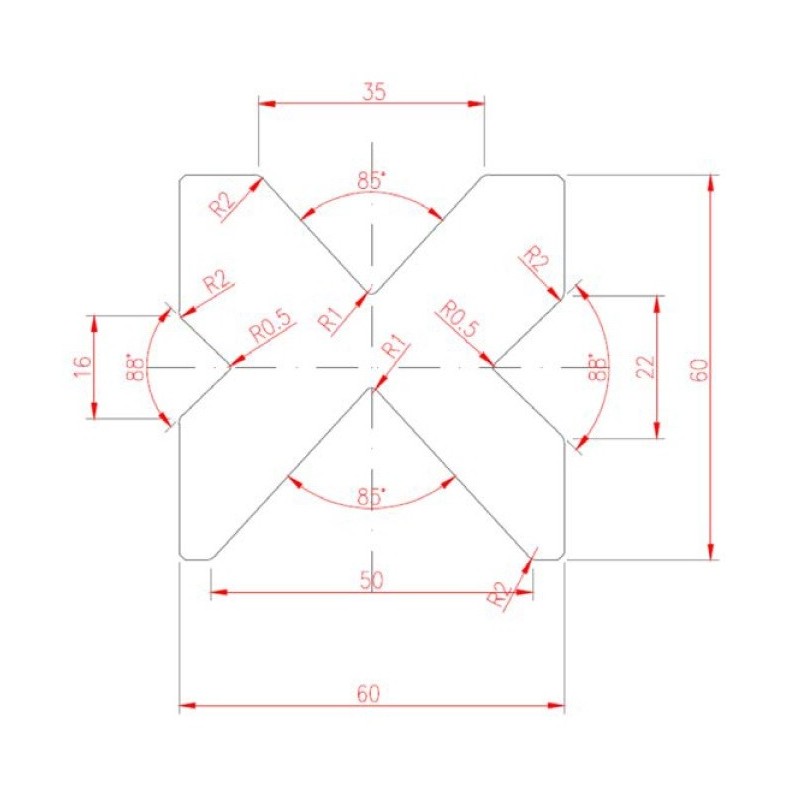 MATRIZ 4V 60X60X1050MM