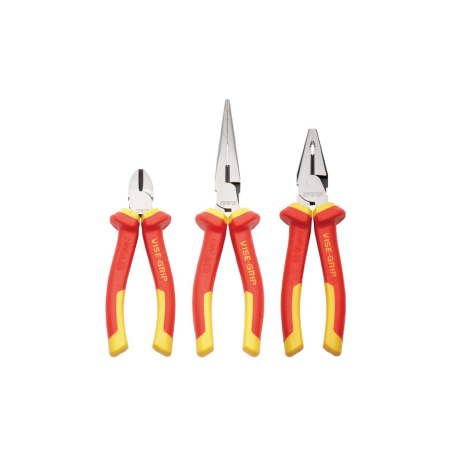IRWIN VDE Pliers Set 3pcs. 150 mm Diagonal / 200 mm Long Nose / 175 Combination