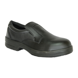 SAPATO PRETO EM LORICA BIQUEIRA AÇO S2