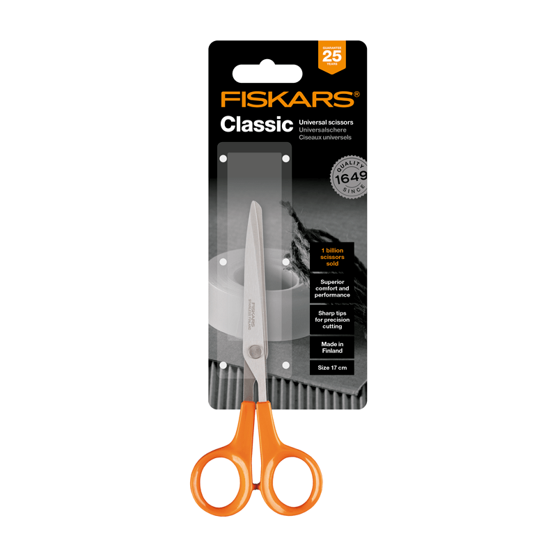 FISKARS Classic Paper Scissors 17cm, Hardware FISKARS Classic Paper Scissors 17cm, Hardware