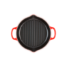 Cast Iron Deep Round Grill 25cm Cerise