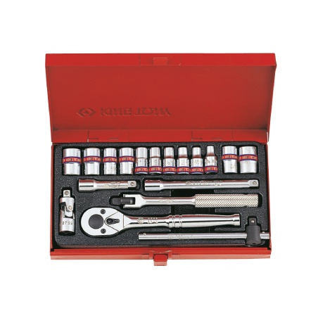 KING TONY 1/4' Socket Set Inch Size 18 (un.) 2019SR