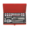 KING TONY 1/4' Socket Set Inch Size 18 (un.) 2019SR
