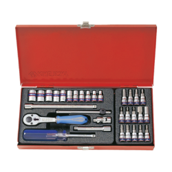 KING TONY 1/4' Socket Set Metric Size 31 (un.) 2031MR