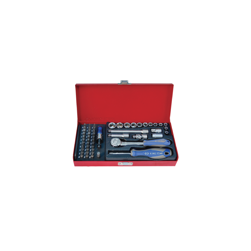 KING TONY 1/4' Socket Set Metric Size 51 (un.) 2551MR KING TONY 1/4' Socket Set Metric Size 51 (un.) 2551MR