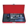 KING TONY 1/4' Socket Set Metric Size 51 (un.) 2551MR