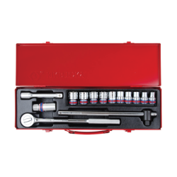 14PC 1/2" SOCKET SET SAE 12PT CHROME