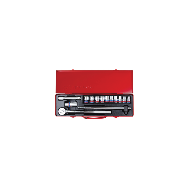 14PC 1/2" SOCKET SET SAE 12PT CHROME