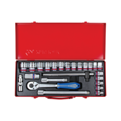 KING TONY 1/2' Socket Set with Accessories 24 (un.) 4028SR