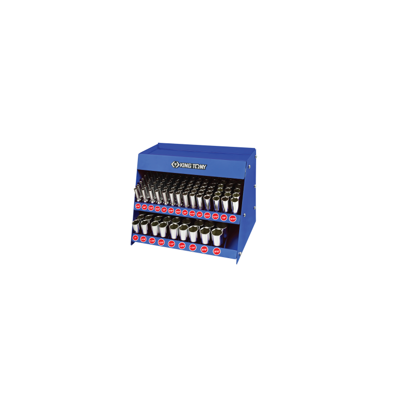 KING TONY Deep Socket Set on Shelf - 114 (un.)
