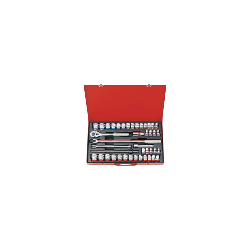 KING TONY 1/2' Socket Set with Accessories 42 (un.) 4542CR KING TONY 1/2' Socket Set with Accessories 42 (un.) 4542CR