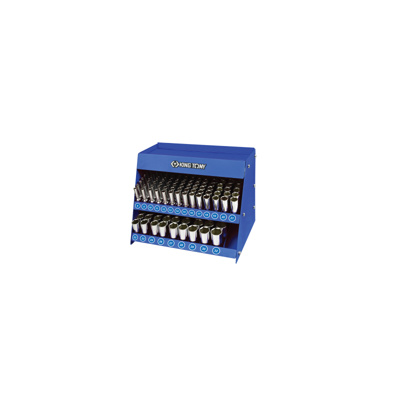 KING TONY 1/2' Deep Socket Shelf Set - 165 (un.) KING TONY 1/2' Deep Socket Shelf Set - 165 (un.)