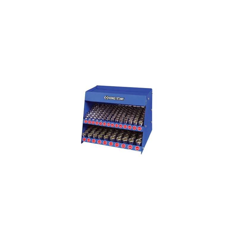 KING TONY 1/2' Standard Socket Shelf Set - 136 (un.) KING TONY 1/2' Standard Socket Shelf Set - 136 (un.)
