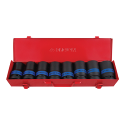 KING TONY 1' Impact Socket Set - Metric Size - 8 (un.) 8409MP