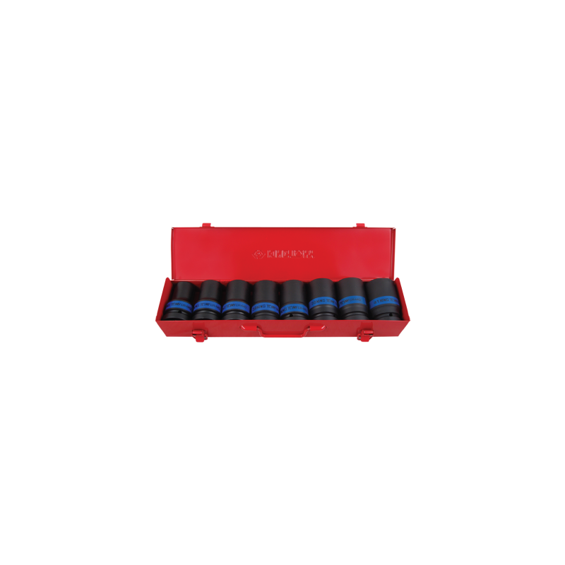 KING TONY 1' Impact Socket Set - Metric Size - 8 (un.) 8409MP