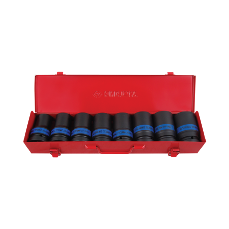 KING TONY 1' Impact Socket Set - Metric Size - 8 (un.) 8409MP