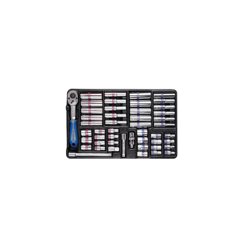 KING TONY 48 Pieces 1/4' DR. Socket Set 6PT for Tool Chest