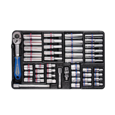 KING TONY 48 Pieces 1/4' DR. Socket Set 6PT for Tool Chest