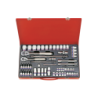 KING TONY 1/4'+3/8'+1/2' Socket Set 62 (un.) 9063MR