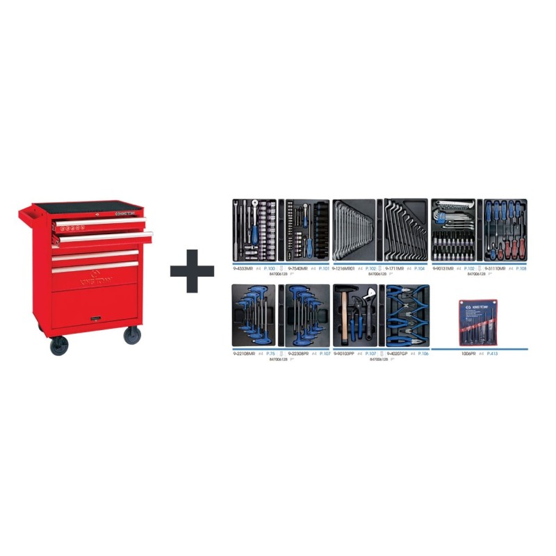 KING TONY Tool Trolley Set - 173 (un.)