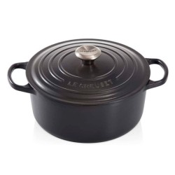 Cocotte Redonda 24cm Preto Fosco - Evolution