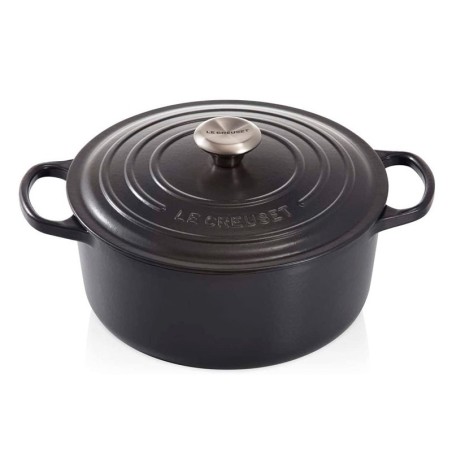 Cocotte Redonda 24cm Negro Mate - Evolution