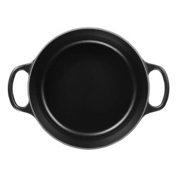 Cocotte Redonda 24cm Preto Fosco - Evolution