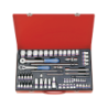 KING TONY 1/4'+3/8'+1/2' Socket Set 62 (un.) 9563MR01