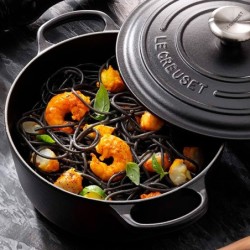 Cocotte Redonda 28cm Preto Fosco - Evolution