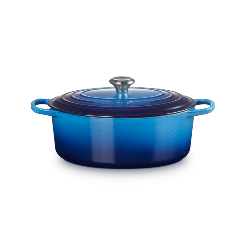 Cast Iron Oval Casserole 31cm - Azure
