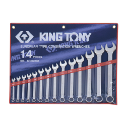 KING TONY 14 (un.) Combination Wrench Set 1214MR01