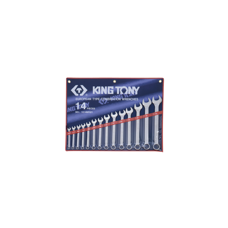 KING TONY 14 (un.) Combination Wrench Set 1214MR01 KING TONY 14 (un.) Combination Wrench Set 1214MR01