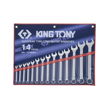 KING TONY 14 (un.) Combination Wrench Set 1214MR01