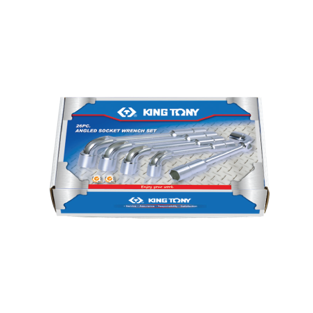 KING TONY 8 (un.) Angled Socket Wrench Set 1926MR