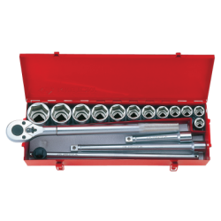KING TONY 3/4' Hexagonal Socket Wrench Set with Accessories - 16 (un.)