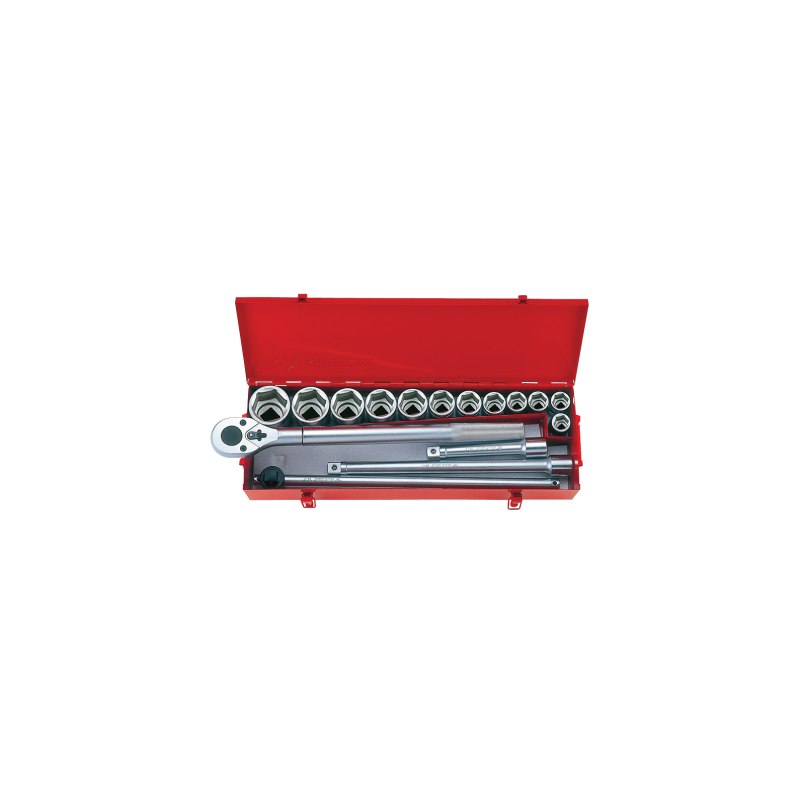KING TONY 3/4' Hexagonal Socket Wrench Set with Accessories - 16 (un.)