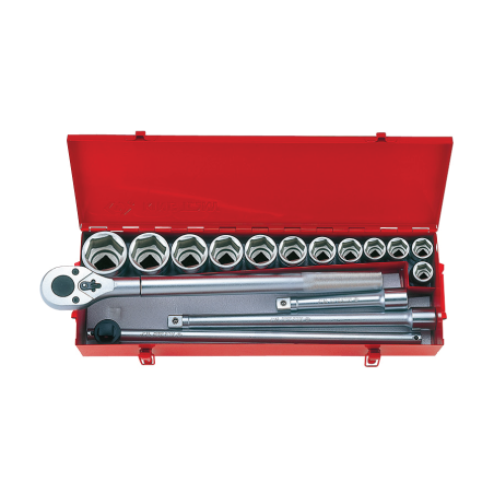 KING TONY 3/4' Hexagonal Socket Wrench Set with Accessories - 16 (un.)