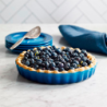 Stoneware Fluted Flan Dish 28cm Deep Teal - Heritage