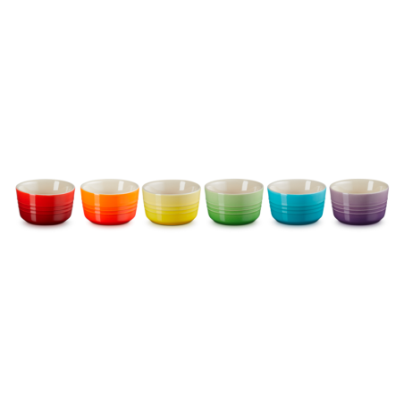 SET 6 MINI RAMEKINES ARCOIRIS (PAL,FLA
