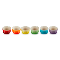 SET 6 MINI RAMEKINES ARCOIRIS (PAL,FLA