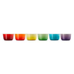 SET 6 MINI RAMEKINES ARCOIRIS (PAL,FLA