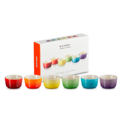 SET 6 MINI RAMEKINES ARCOIRIS (PAL,FLA