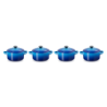 Set 4 Mini Cocottes - Azure