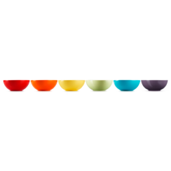 Set of 6 Cereal Bowls 16cm - Rainbow