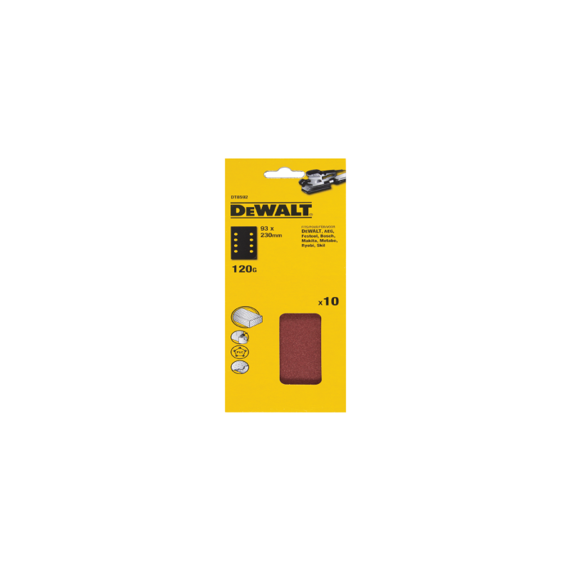 DeWalt Pre-Punched Third Sheet With Hook & Loop 93 mm x 230 mm G120
