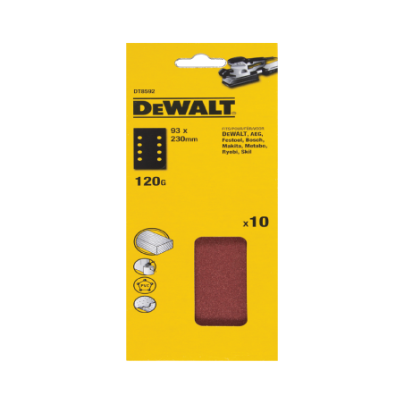 DeWalt Pre-Punched Third Sheet With Hook & Loop 93 mm x 230 mm G120