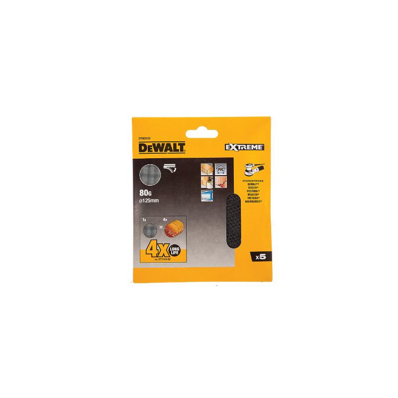 Disco de Lija de Malla DeWalt 125mm 80g