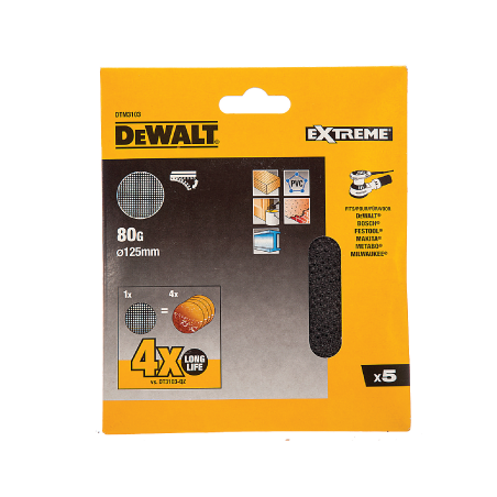 Disco de Lija de Malla DeWalt 125mm 80g