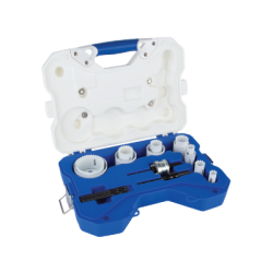 LENOX Carbide Tipped Hole Saw Kit Composition Standard Hole Saws: 16, 19, 22, 25, 29, 32, 35, 38, 44, 51, 68, 76 mm