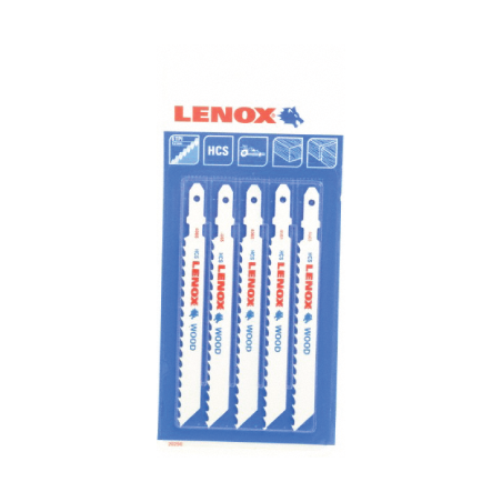 LENOX High Carbon Steel Jig Saw Blades Application Fast, Rough Cut 6TPI 102 mm - Pack of 5